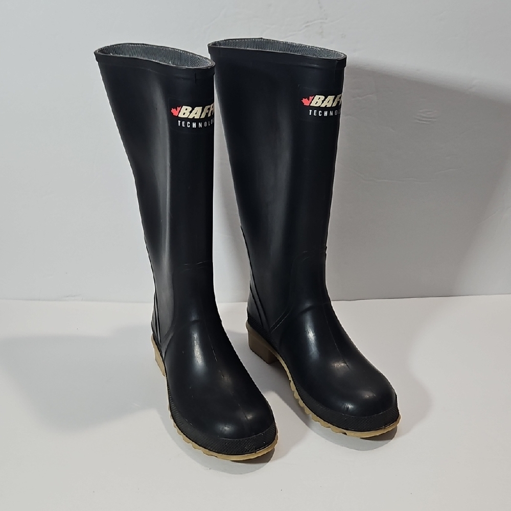 Baffin Prime Plain Toe Black Rubber Boots 6 Oil And Acid Resistant